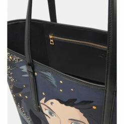 Loewe X Howl's Moving Castle Leather And Canvas Tote Bag