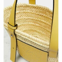 Loewe X Howl's Moving Castle Small Leather-trimmed Basket Tote