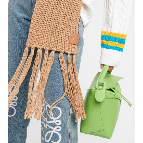 Loewe Cable-knit Wool Scarf 1 Loewe Cable-knit Wool Scarf