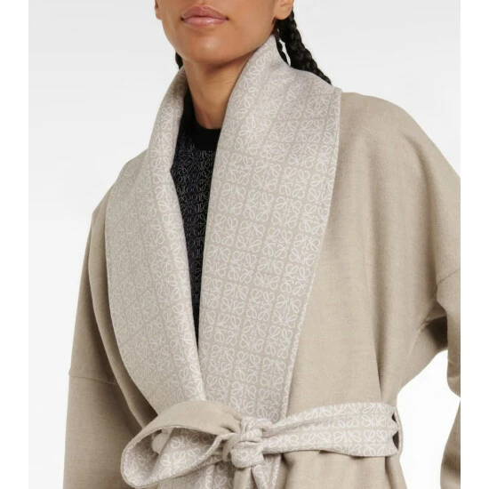 Loewe Anagram Jacquard Wool Coat 3 Loewe Anagram Jacquard Wool Coat - Image 3