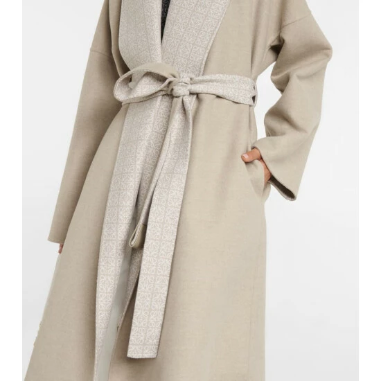 Loewe Anagram Jacquard Wool Coat 4 Loewe Anagram Jacquard Wool Coat - Image 4