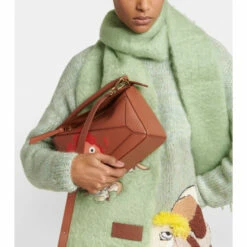 Loewe X Howl's Moving Castle Calcifer Puzzle Small Leather Shoulder Bag