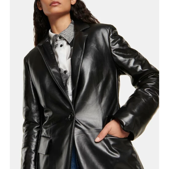 Loewe Single-breasted Leather Blazer 3 Loewe Single-breasted Leather Blazer - Image 3