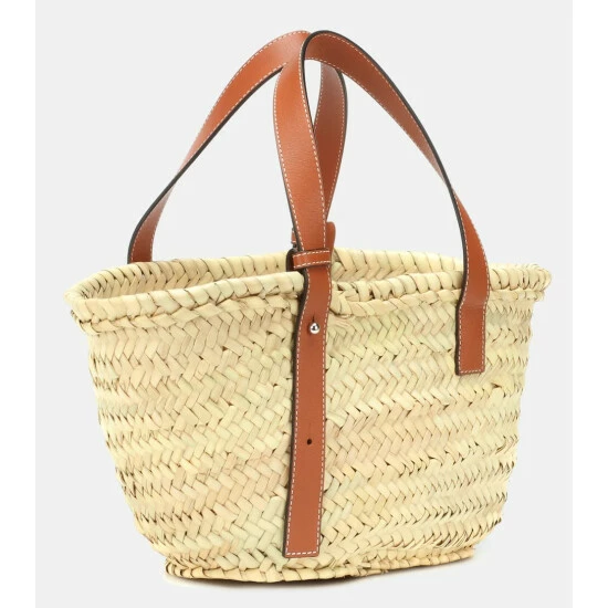 Loewe Small Leather-trimmed Basket Tote 3 Loewe Small Leather-trimmed Basket Tote - Image 3