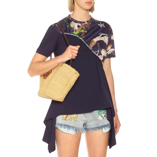 Loewe Shell Small Leather-trimmed Shopper 1 Loewe Shell Small Leather-trimmed Shopper