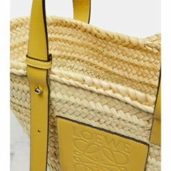 Loewe X Howl's Moving Castle Medium Leather-trimmed Basket Tote