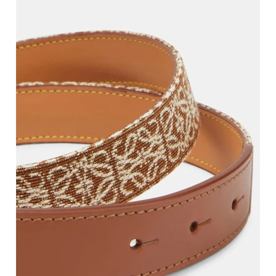 Loewe Anagram Jacquard Leather Belt 2 Loewe Anagram Jacquard Leather Belt - Image 2