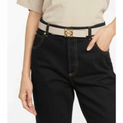 Loewe Anagram Embossed Leather Belt