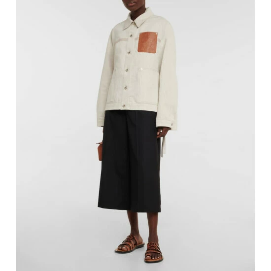 Loewe Anagram Cotton And Linen Jacket 1 Loewe Anagram Cotton And Linen Jacket
