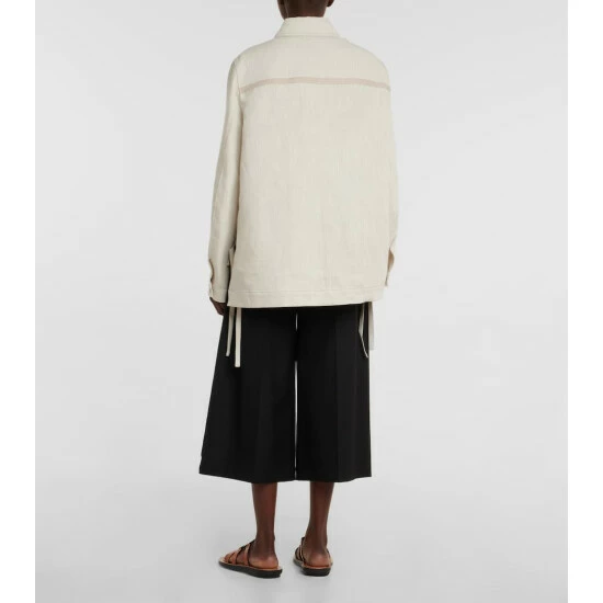 Loewe Anagram Cotton And Linen Jacket 2 Loewe Anagram Cotton And Linen Jacket - Image 2