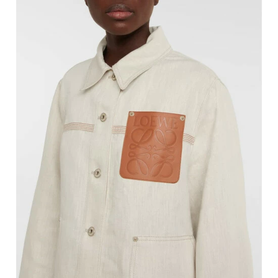 Loewe Anagram Cotton And Linen Jacket 3 Loewe Anagram Cotton And Linen Jacket - Image 3