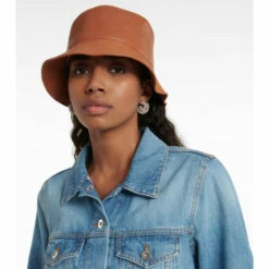 Loewe Anagram Leather Bucket Hat