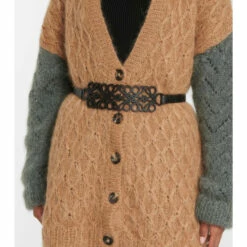 Loewe Anagram Cutout Leather Belt