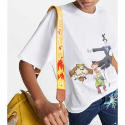 Loewe X Howl's Moving Castle Calcifer Jacquard And Leather Bag Strap