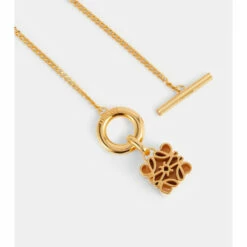 Loewe Anagram 24kt Gold-plated Sterling Silver Necklace