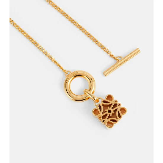Loewe Anagram 24kt Gold-plated Sterling Silver Necklace 1 Loewe Anagram 24kt Gold-plated Sterling Silver Necklace