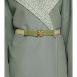 Loewe Anagram Cotton-blend And Leather Belt