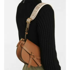 Loewe Gate Dual Mini Leather And Jacquard Shoulder Bag