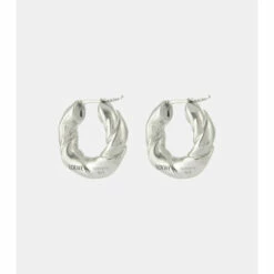 Loewe Twisted Sterling Silver Hoop Earrings -Loewe Shop unnamed file 1483