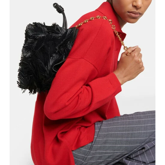 Loewe X Howl's Moving Castle Flamenco Mini Leather And Raffia Clutch 1 Loewe X Howl's Moving Castle Flamenco Mini Leather And Raffia Clutch