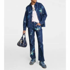 Loewe X Howl's Moving Castle Magical Sky Printed High-rise Jeans