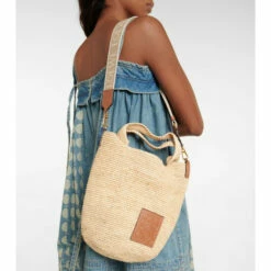 Loewe Paula's Ibiza Slit Mini Raffia Tote