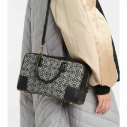 Loewe Amazona 28 Jacquard And Leather Tote