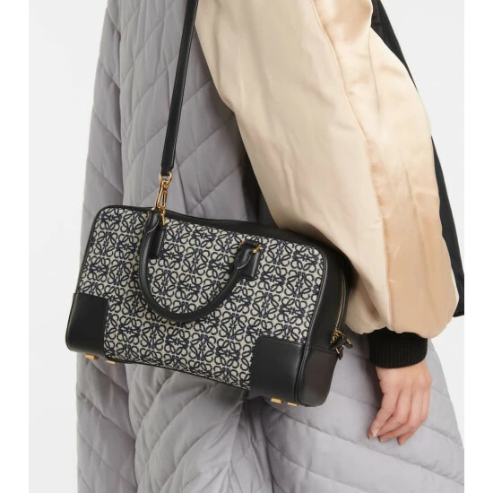 Loewe Amazona 28 Jacquard And Leather Tote 1 Loewe Amazona 28 Jacquard And Leather Tote