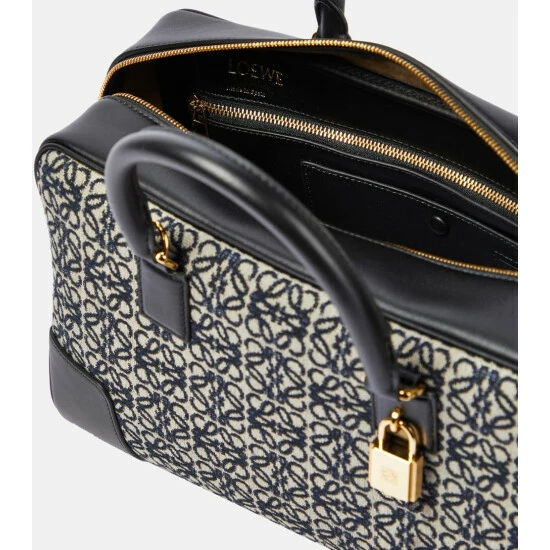 Loewe Amazona 28 Jacquard And Leather Tote 2 Loewe Amazona 28 Jacquard And Leather Tote - Image 2