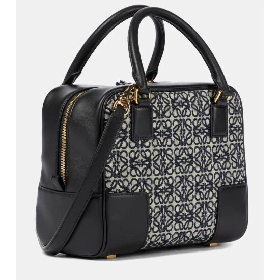 Loewe Amazona 19 Square Jacquard And Leather Tote 3 Loewe Amazona 19 Square Jacquard And Leather Tote - Image 3