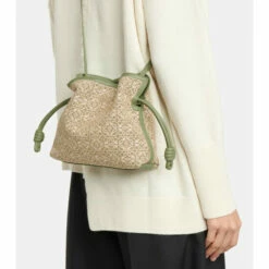 Loewe Flamenco Mini Jacquard Canvas Clutch