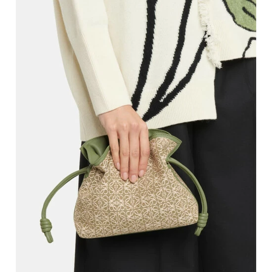 Loewe Flamenco Mini Jacquard Canvas Clutch 5 Loewe Flamenco Mini Jacquard Canvas Clutch - Image 5