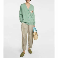 Loewe X Howl's Moving Castle Heen Wool And Cashmere Cardigan