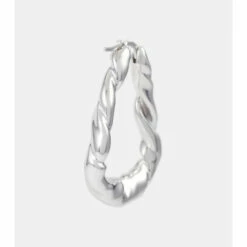Loewe Twisted Sterling Silver Hoop Earrings -Loewe Shop unnamed file 1619