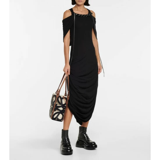 Loewe Anagram Small Leather And Canvas Cutout Tote 4 Loewe Anagram Small Leather And Canvas Cutout Tote - Image 4