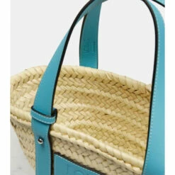 Loewe X Howl's Moving Castle Small Leather-trimmed Basket Tote