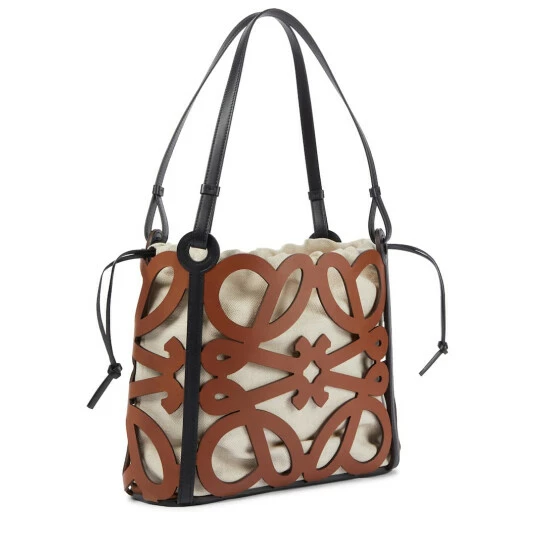Loewe Anagram Small Cutout Leather Tote 3 Loewe Anagram Small Cutout Leather Tote - Image 3