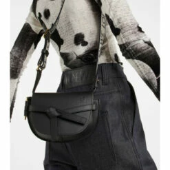 Loewe Gate Dual Mini Leather And Jacquard Shoulder Bag