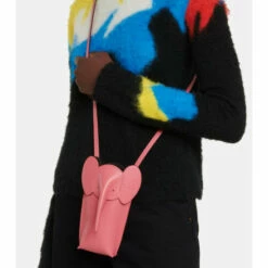 Loewe Paula's Ibiza Elephant Pocket Leather Crossbody Bag