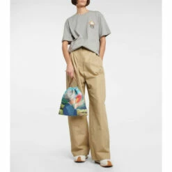 Loewe X Howl's Moving Castle Printed Canvas Drawstring Pouch -Loewe Shop unnamed file 183