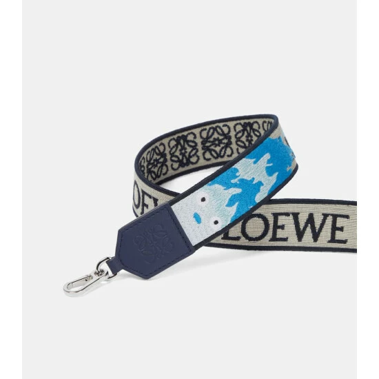 Loewe X Howl's Moving Castle Calcifer Jacquard And Leather Bag Strap 2 Loewe X Howl's Moving Castle Calcifer Jacquard And Leather Bag Strap - Image 2