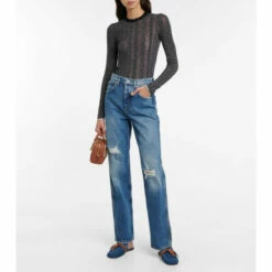 Loewe Gate Denim Slippers