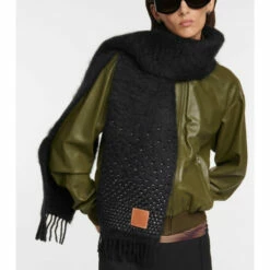 Loewe Sequined Wool And Mohair Scarf