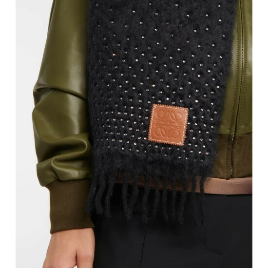 Loewe Sequined Wool And Mohair Scarf 2 Loewe Sequined Wool And Mohair Scarf - Image 2