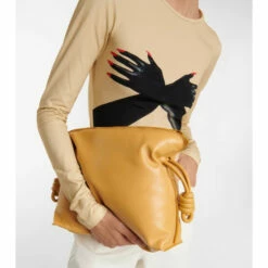 Loewe Flamenco Puffer Leather Clutch