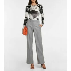 Loewe Wool High-rise Flared Pants
