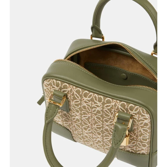 Loewe Amazona 19 Square Jacquard And Leather Tote 2 Loewe Amazona 19 Square Jacquard And Leather Tote - Image 2