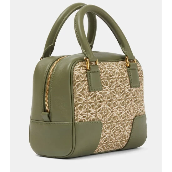 Loewe Amazona 19 Square Jacquard And Leather Tote 3 Loewe Amazona 19 Square Jacquard And Leather Tote - Image 3