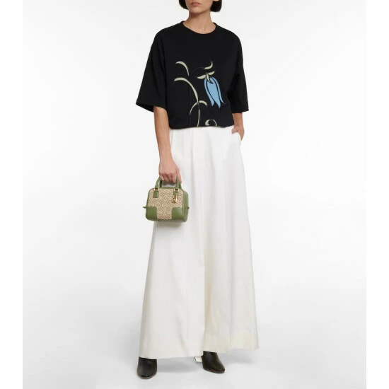 Loewe Amazona 19 Square Jacquard And Leather Tote 4 Loewe Amazona 19 Square Jacquard And Leather Tote - Image 4