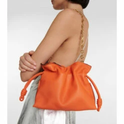 Loewe Flamenco Chain Mini Leather Clutch